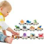 Wooden Animals Magnetic Little Train Set2