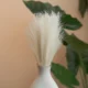 Artificial Single Beige Feather Flower