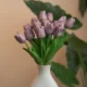 Artificial Tulip 10pcs Light Purple Flower Bouquet