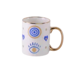 Blue Eye & Circle Pattern Mug