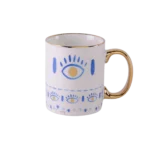 Blue & Red Eye Pattern Mug