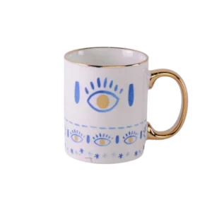 Blue & Red Eye Pattern Mug