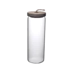 Glass 1300ml Transparent Jar With Wooden Lid