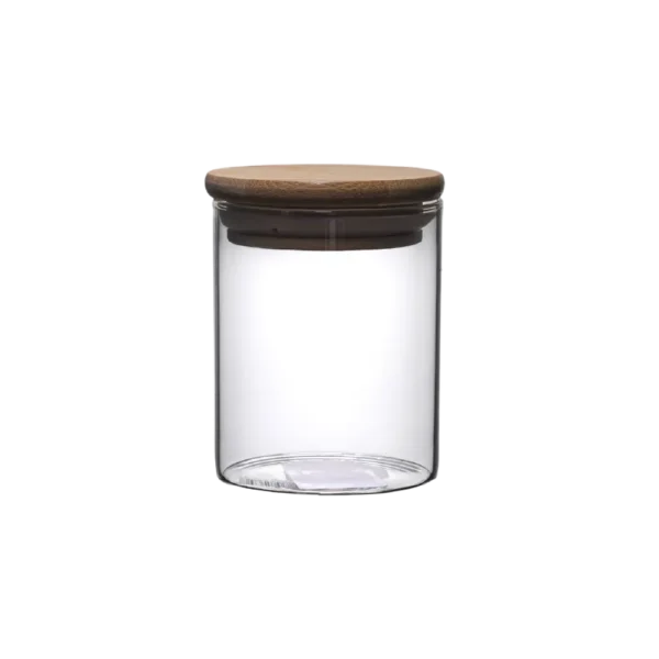 Glass 200ml Transparent Lid With Wooden Lid