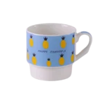 Happy Pineapple 320ml Blue Mug