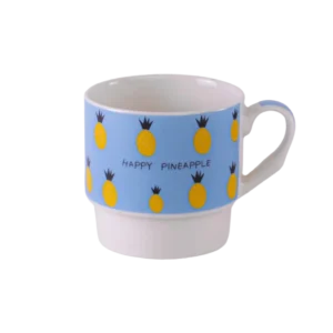 Happy Pineapple 320ml Blue Mug