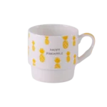 Happy Pineapple 320ml White & Yellow Mug