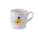 Happy Pineapple Squares Pattern 320ml Mug