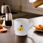 Happy Pineapple Squares Pattern 320ml Mug1