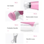 Kemei Pink Small Hair Dryer1