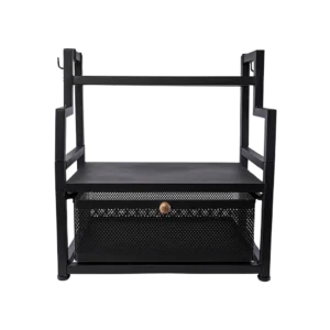 Metalic 46.5x26.5x51.5cm Black Storage Stand