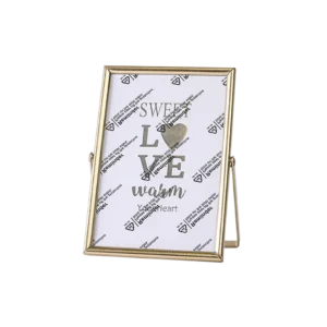 Rectangular 10x15cm Sweet Love Gold Photo Framea