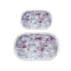 Roselei 2pcs Purple & Grey Oval Carpet Set