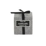 Squared 7cm Grey Scented Candle With Ribbon