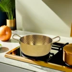 Stainless 16cm Gold Pot With Handles1