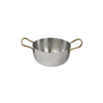 Stainless 16cm Silver Pot With Golden Handles