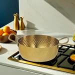 Stainless 18cm Gold Pot With Handles1