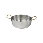 Stainless 22cm Silver Pot With Golden Handles