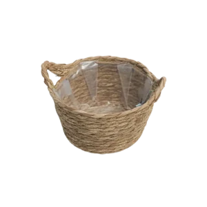 Straw 12x22cm Straw Basket With Handles