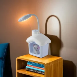 USB Blue Elephant House Table Lamp1