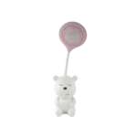 Usb White & Pink Bear Table Lamp