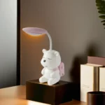 Usb white & pink bear table lamp1