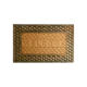 Welcome 75x45cm Beige With Rubber Patterned Frame Straw Doormat