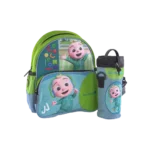 Bentley 2Pcs Cocomelon Green 2 Zippers Backpack set