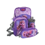 Bentley 4Pcs Anna Design Purple 2 Zippers Backpack Set