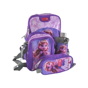 Bentley 4pcs Anna Design Purple 2 Zippers Backpack Set