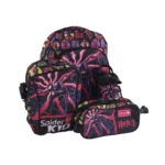 Bentley 4Pcs Spider Kid Design Black 2 Zippers Backpack Set