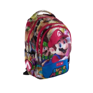 Bentley Super Mario Design 3 Zippers Backpack 