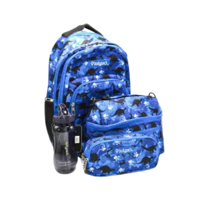 Bodypack 4 Dinosour Design Blue Backpack Set