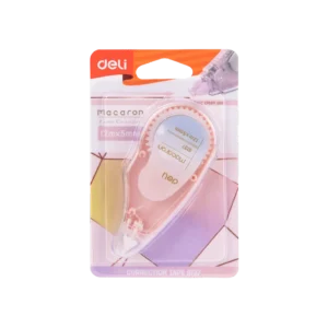 Deli 8137 Pink 5mmx12m Correction Tape