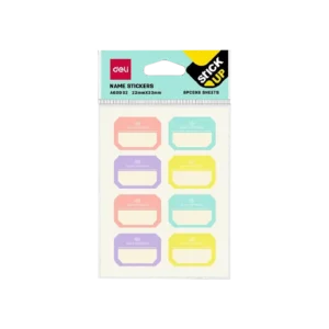 Deli A60002 8pcsx6 Basic Patterns Name Stickers