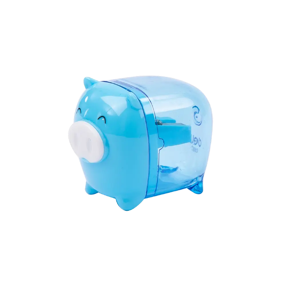 Deli E0557 Blue Pig Pencil Sharpener1