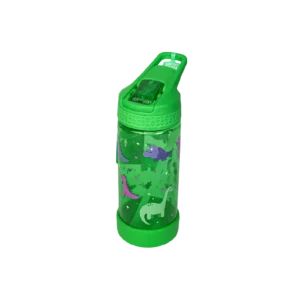 Dinosaur Design 473ml Green Water Bottle