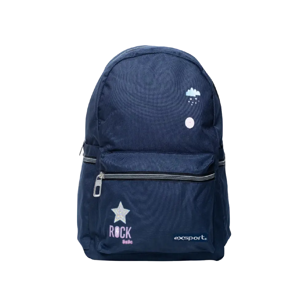 Exsport-2425151-Navy-Blue-1-Zipper-Backpack
