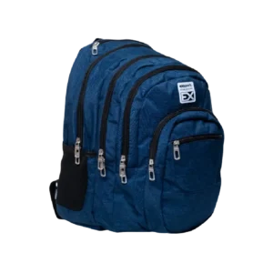 Exsport 2425201 Melange Navy Blue 4 Zipper Backpack1