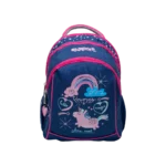 Exsport 2425302 Unicorn Design Navy Blue Medium 2 Zippers Backpack