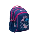 Exsport 2425302 Unicorn Design Navy Blue Medium 2 Zippers Backpack1