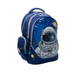 Exsport-2425331-Space-Design-Navy-blue-Large-3-Zippers-Backpack1