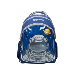 Exsport 2425332 Space Design Navy Blue Medium 2 Zippers Backpack