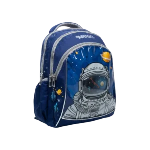 Exsport 2425332 Space Design Navy Blue Medium 2 Zippers Backpack1