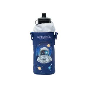 Exsport 2425336 Stainless Water Bottle With Navy Blue Case Space Design