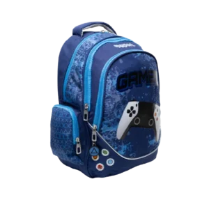 Exsport 2425341 Gamer Design Navy Blue Large 3 Zippers Backpack