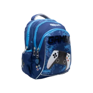 Exsport 2425342 Gamer Design Navy Blue Medium 2 Zippers Backpack1