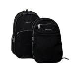 Exsport 2425502 Black 3 Zippers 2in1 Backpack