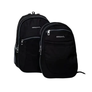 Exsport 2425502 Black 3 Zippers 2in1 Backpack