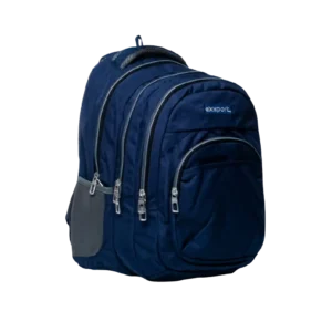 Exsport 2425503 Navy Blue 3 Zippers Small Backpack1